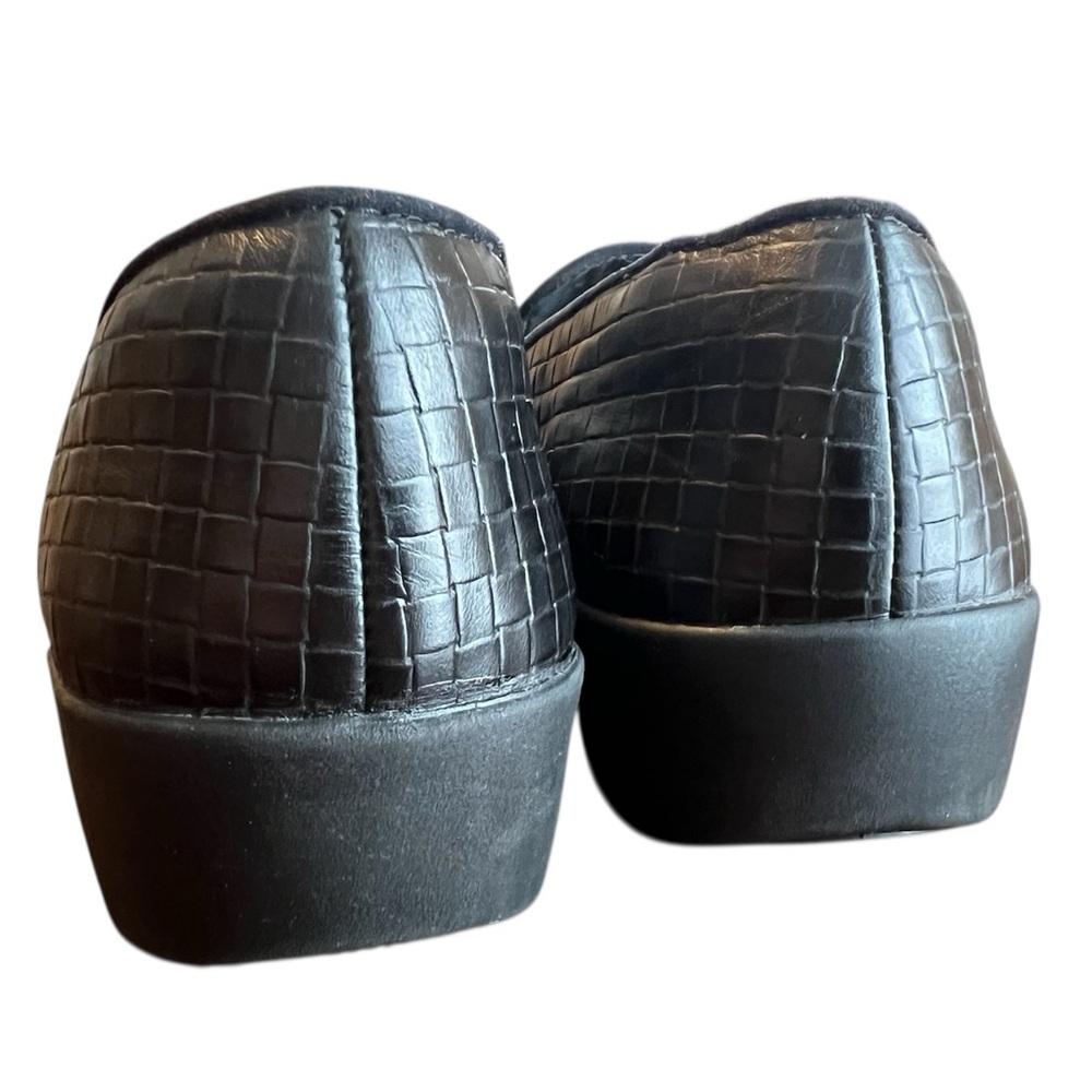 FitFlop Black Superskate Snake Embossed Leather Slip On Shoes Women’s 10 Comfort - Picture 2 of 11